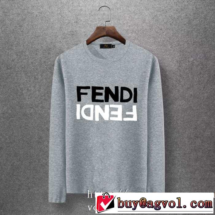 おしゃれさんはいち早く取り 2019?2020秋冬流行色紹介 フェンディ FENDI 長袖Tシャツ 4色可選