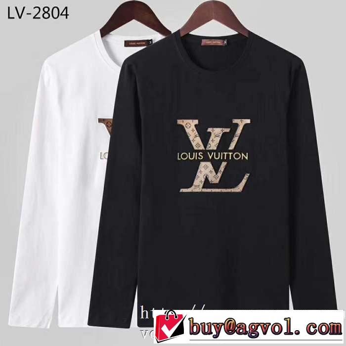 2019秋冬トレンドデザイン 人気ファッション雑誌でも掲載 ルイ ヴィトン LOUIS VUITTON 長袖Tシャツ 2色可選