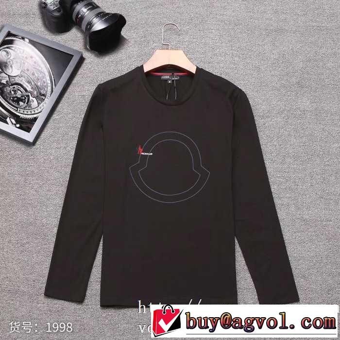長袖Tシャツ 3色可選 2019トレンド秋冬おすすめ安い 絶対おさえるべきカラーと最新 モンクレール MONCLER
