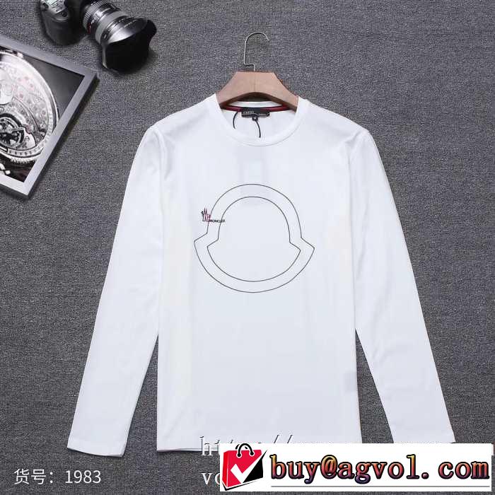 長袖Tシャツ 3色可選 2019トレンド秋冬おすすめ安い 絶対おさえるべきカラーと最新 モンクレール MONCLER