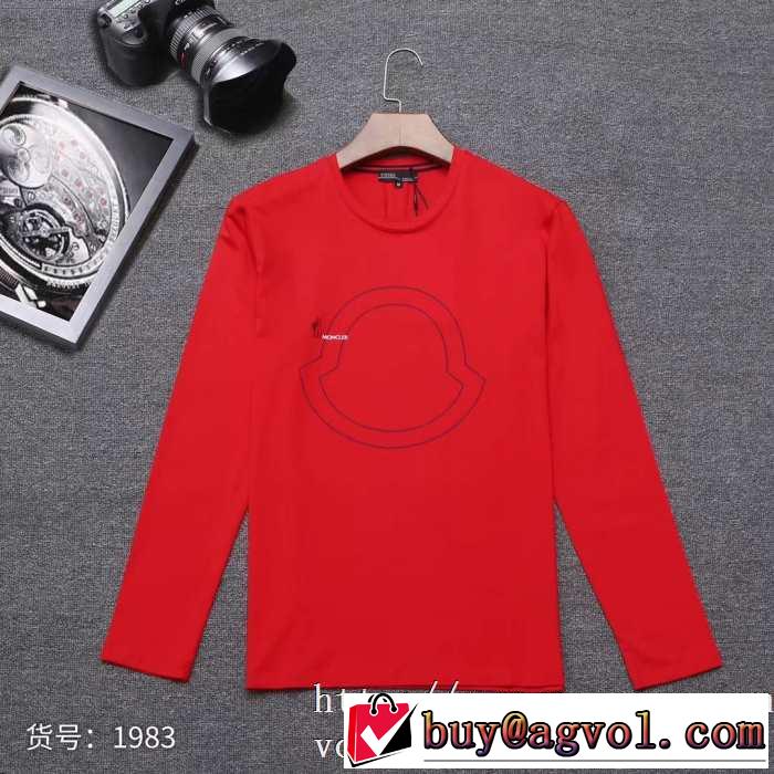長袖Tシャツ 3色可選 2019トレンド秋冬おすすめ安い 絶対おさえるべきカラーと最新 モンクレール MONCLER