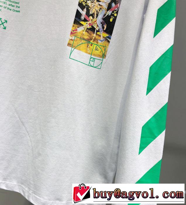 Off-White オフホワイト 長袖Tシャツ 2色可選 《2019年》今、注目のストリート 鮮度アップブランド最新
