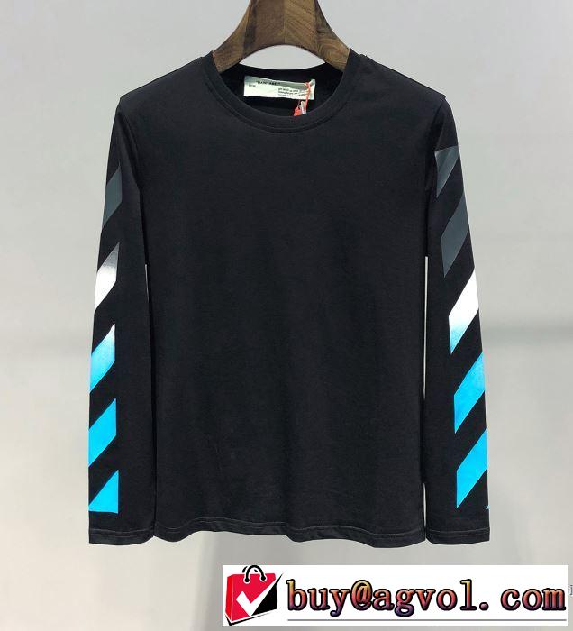 2019春夏のトレンド新商品 暑い今こそ活躍させたい！ Off-White オフホワイト 長袖Tシャツ 2色可選
