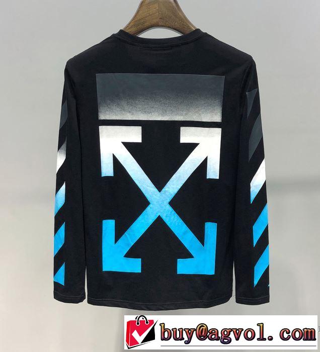 2019春夏のトレンド新商品 暑い今こそ活躍させたい！ Off-White オフホワイト 長袖Tシャツ 2色可選