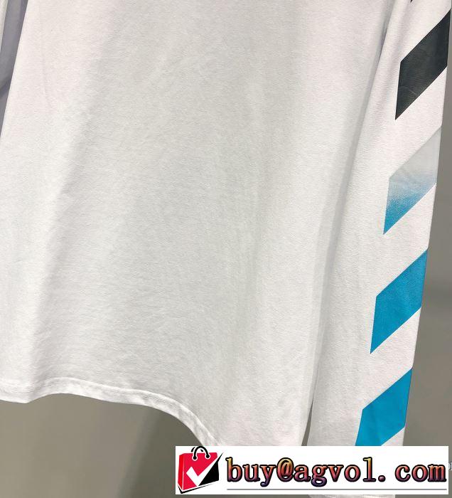 2019春夏のトレンド新商品 暑い今こそ活躍させたい！ Off-White オフホワイト 長袖Tシャツ 2色可選