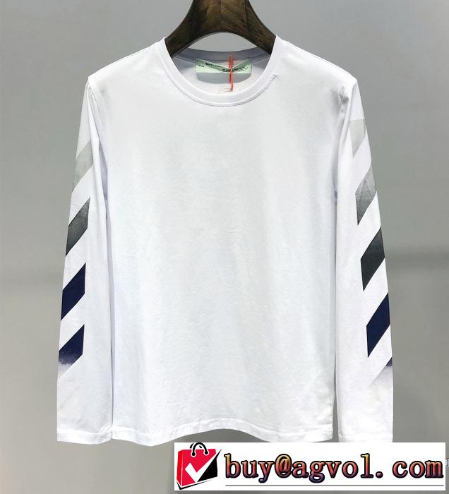 今期注目のブランドトレンド Off-White オフホワイト 長袖Tシャツ 2色可選 2019年春夏シーズンの人気