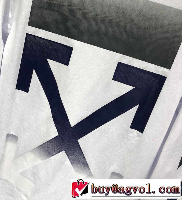 今期注目のブランドトレンド Off-White オフホワイト 長袖Tシャツ 2色可選 2019年春夏シーズンの人気