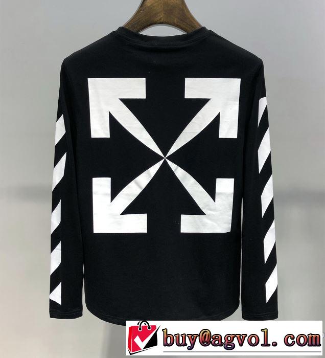 2色可選 長袖Tシャツ Off-White オフホワイト 2019春夏トレンドアイテム まずは定番！人気アイテム