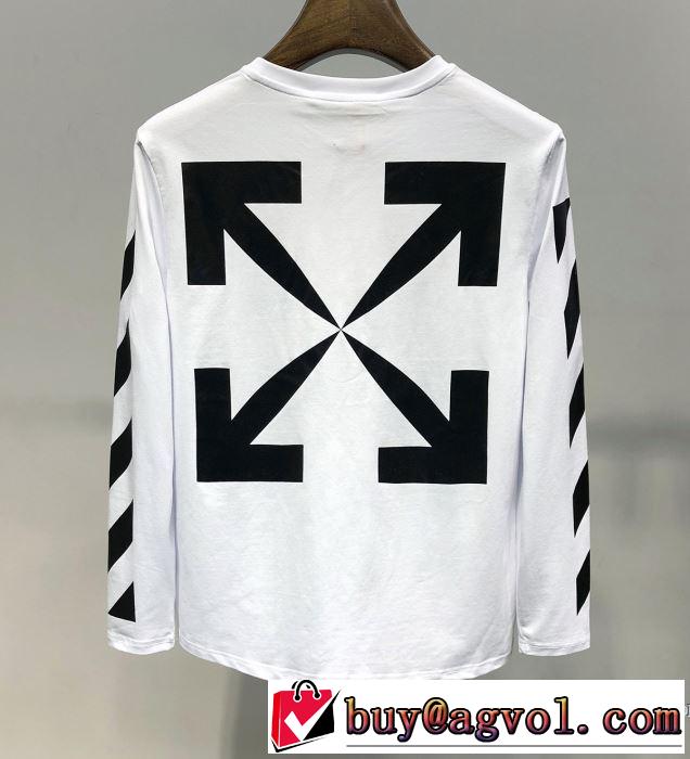 2色可選 長袖Tシャツ Off-White オフホワイト 2019春夏トレンドアイテム まずは定番！人気アイテム