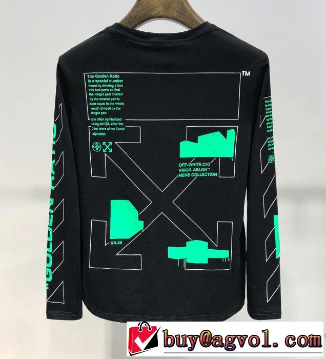 2019春夏人気トレンドアイテム Off-White オフホワイト 長袖Tシャツ 2色可選 今流行りの最新コレクション