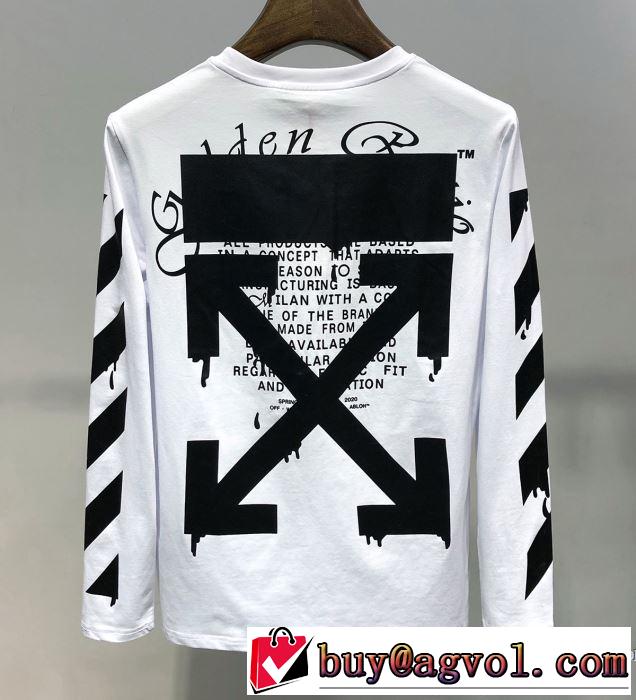 長袖Tシャツ 2色可選 大人カジュアル夏ファッション2019 今季トレンドの限定アイテム Off-White オフホワイト