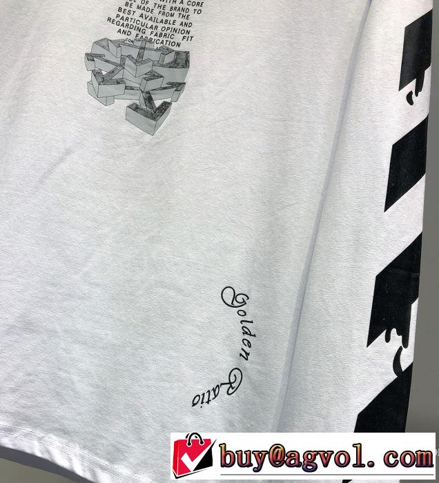長袖Tシャツ 2色可選 大人カジュアル夏ファッション2019 今季トレンドの限定アイテム Off-White オフホワイト