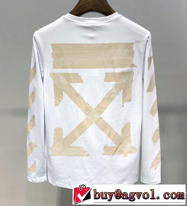 大人の可愛さを引き立て 2019年春夏流行ファッション Off-White オフホワイト 長袖Tシャツ 2色可選