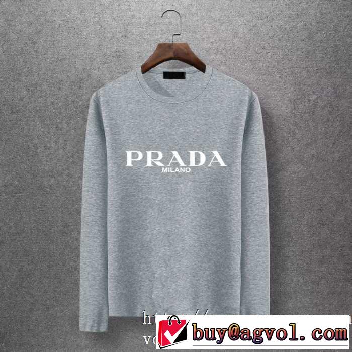 長袖Tシャツ 多色可選 2019秋に注目したい 秋冬ファッションコーディネート プラダ PRADA