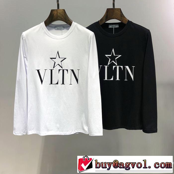 2019SSのトレンド商品 まずは定番！人気アイテム ヴァレンティノ VALENTINO 長袖Tシャツ 2色可選