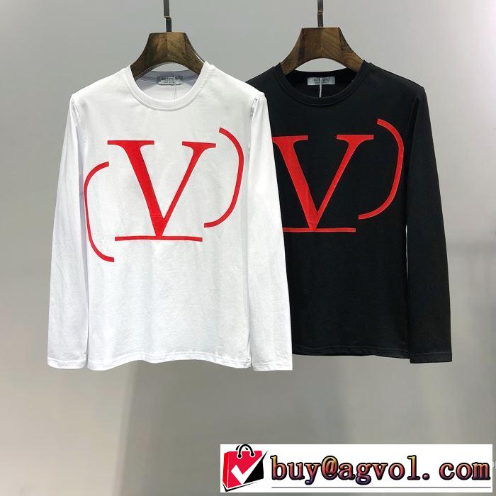2色可選 長袖Tシャツ 《2019年》今、注目のストリート 魅力的なカラー使い ヴァレンティノ VALENTINO