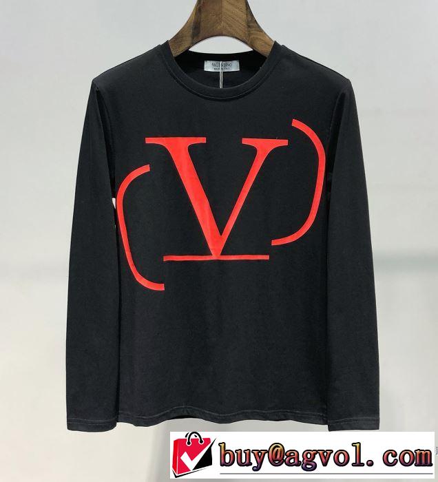 2色可選 長袖Tシャツ 《2019年》今、注目のストリート 魅力的なカラー使い ヴァレンティノ VALENTINO