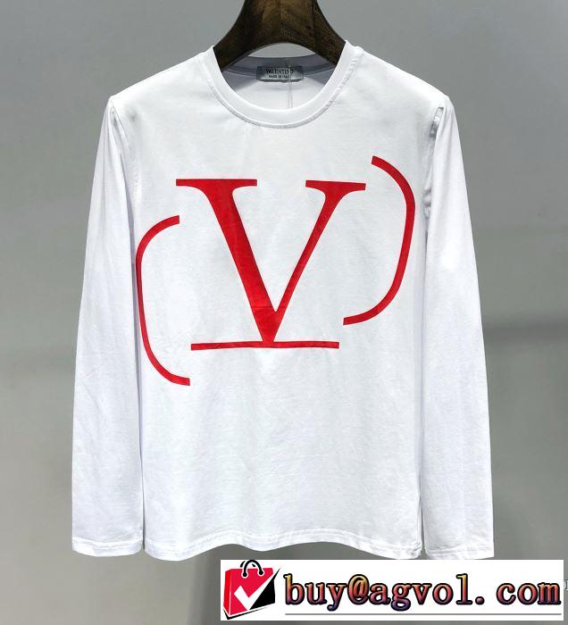 2色可選 長袖Tシャツ 《2019年》今、注目のストリート 魅力的なカラー使い ヴァレンティノ VALENTINO