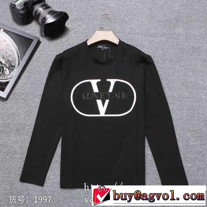 長袖Tシャツ 3色可選 2019-2020秋冬のファッション 人気ファッション雑誌でも掲載 ヴァレンティノ VALENTINO