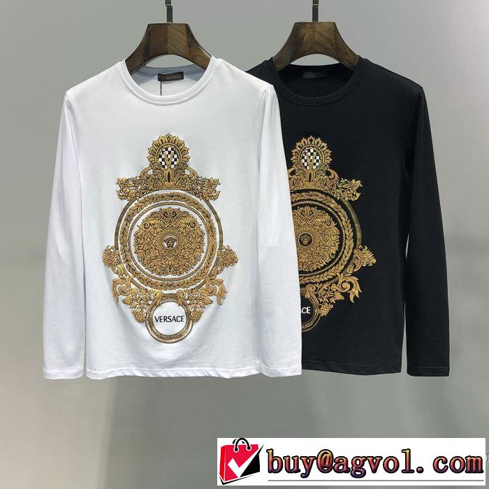 オススメしたい最新注目ファション ヴェルサーチ VERSACE 長袖Tシャツ 2色可選 2019年最新ファッション