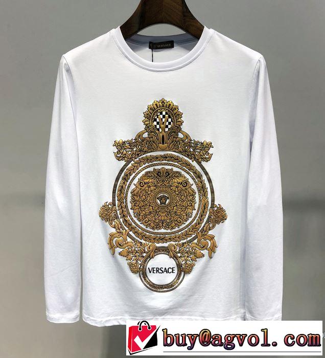 オススメしたい最新注目ファション ヴェルサーチ VERSACE 長袖Tシャツ 2色可選 2019年最新ファッション