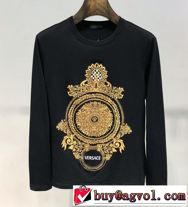 オススメしたい最新注目ファション ヴェルサーチ VERSACE 長袖Tシャツ 2色可選 2019年最新ファッション