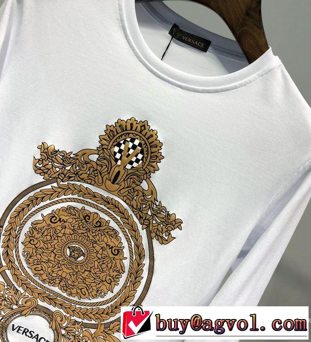 オススメしたい最新注目ファション ヴェルサーチ VERSACE 長袖Tシャツ 2色可選 2019年最新ファッション