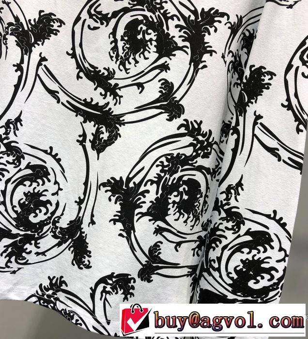 大人カジュアル夏ファッション2019 ヴェルサーチ VERSACE 長袖Tシャツ 2色可選 暑い季節も大活躍