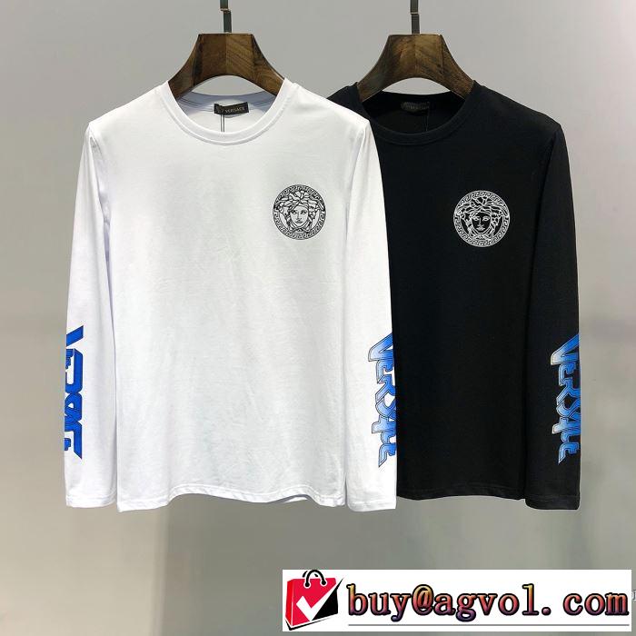クラシカルな雰囲気 《2019年》今、注目のストリート ヴェルサーチ VERSACE 長袖Tシャツ 2色可選