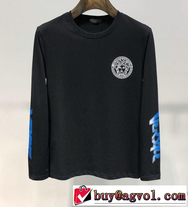 クラシカルな雰囲気 《2019年》今、注目のストリート ヴェルサーチ VERSACE 長袖Tシャツ 2色可選