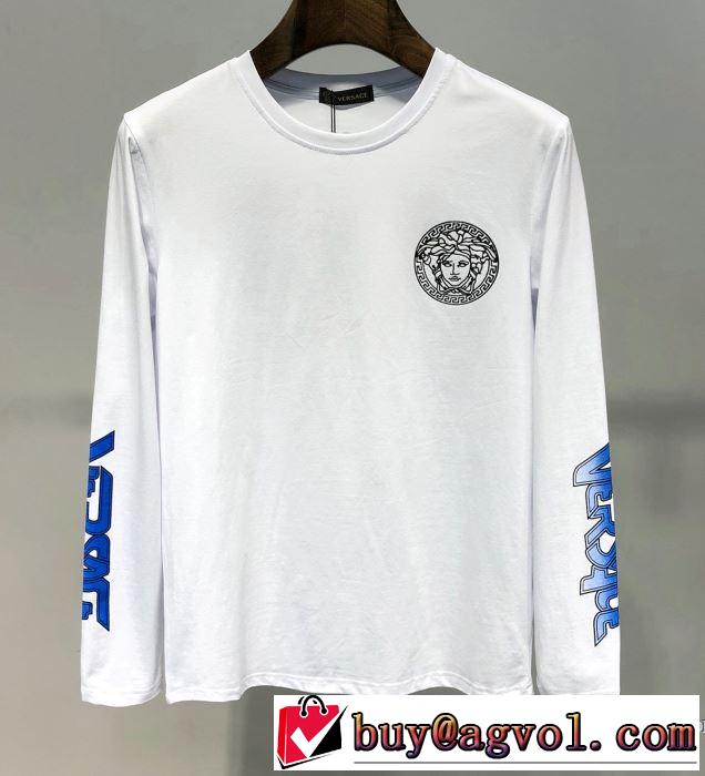 クラシカルな雰囲気 《2019年》今、注目のストリート ヴェルサーチ VERSACE 長袖Tシャツ 2色可選