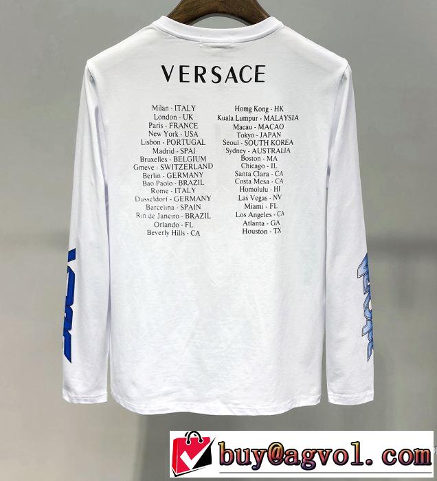 クラシカルな雰囲気 《2019年》今、注目のストリート ヴェルサーチ VERSACE 長袖Tシャツ 2色可選