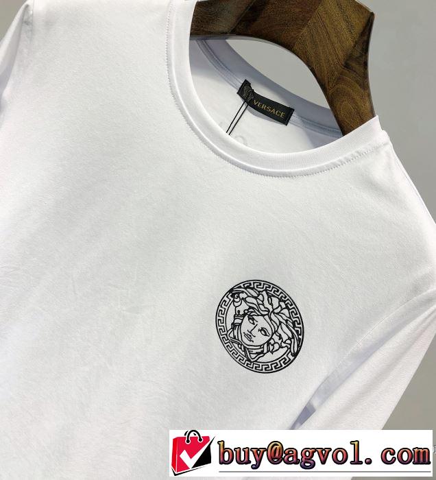 クラシカルな雰囲気 《2019年》今、注目のストリート ヴェルサーチ VERSACE 長袖Tシャツ 2色可選