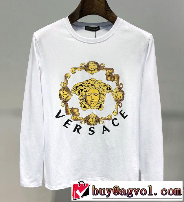 ヴェルサーチ VERSACE 長袖Tシャツ 2色可選 春夏シンプルファッションでOK！2019春夏は人気定番