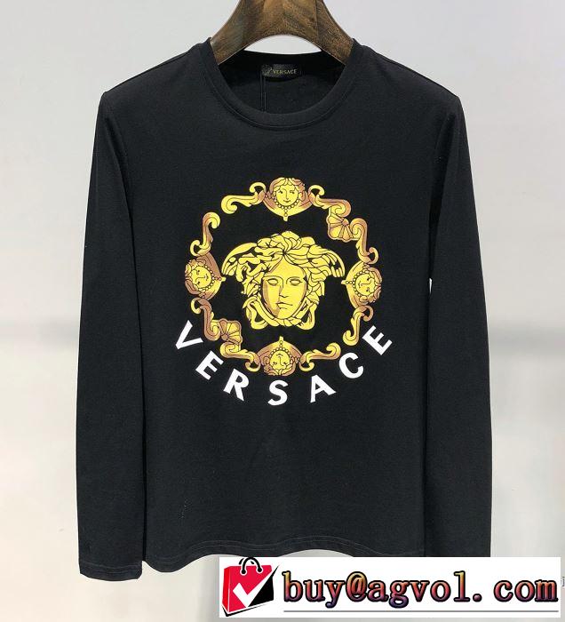 ヴェルサーチ VERSACE 長袖Tシャツ 2色可選 春夏シンプルファッションでOK！2019春夏は人気定番
