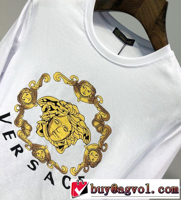 ヴェルサーチ VERSACE 長袖Tシャツ 2色可選 春夏シンプルファッションでOK！2019春夏は人気定番