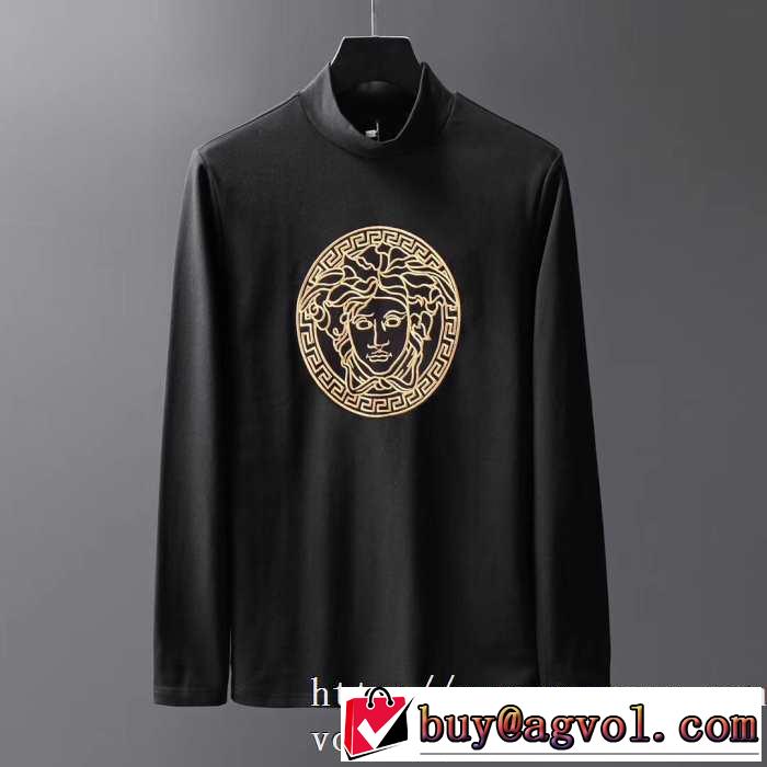 2019秋冬最重要アイテム ヴェルサーチ VERSACE 長袖Tシャツ 2色可選 おしゃれでおすすめ今季トレンド