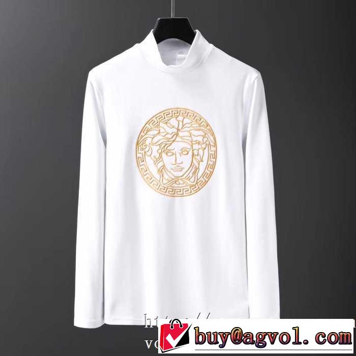 2019秋冬最重要アイテム ヴェルサーチ VERSACE 長袖Tシャツ 2色可選 おしゃれでおすすめ今季トレンド