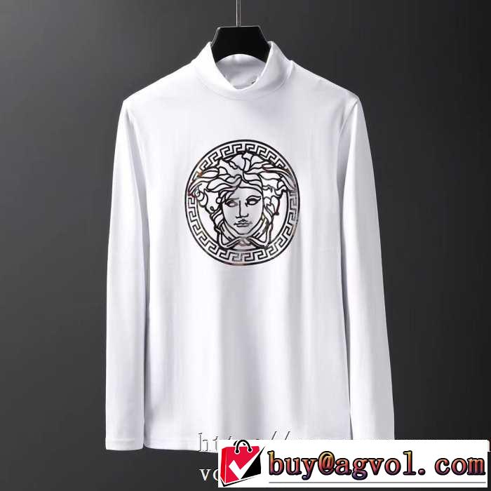 更にトレンドが急上昇中 2019秋冬トレンド押さえておきたい ヴェルサーチ VERSACE 長袖Tシャツ 3色可選