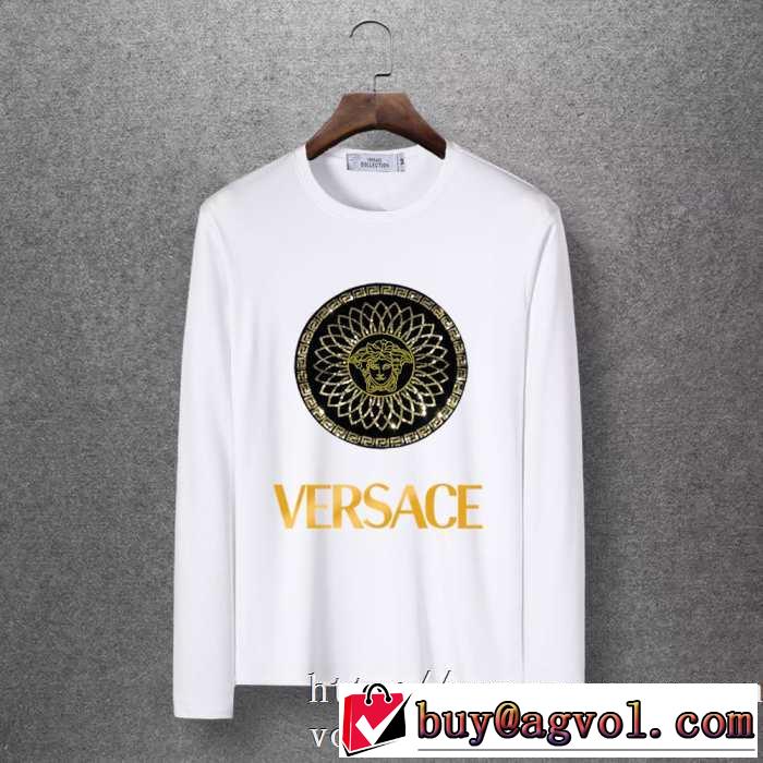 2019秋冬最重要アイテム ヴェルサーチ VERSACE 長袖Tシャツ 4色可選 おしゃれでおすすめ今季トレンド