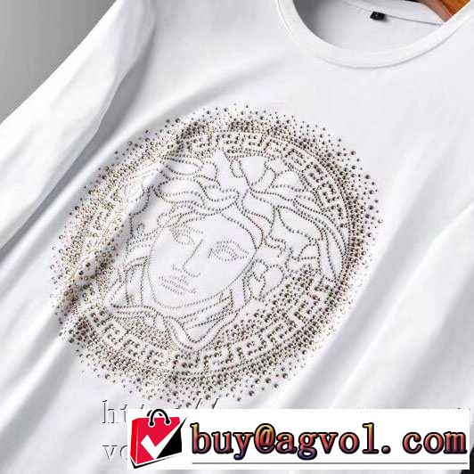 ヴェルサーチ VERSACE 長袖Tシャツ 2色可選 2019トレンドカラー秋冬セール 機能性が良くブランド新品