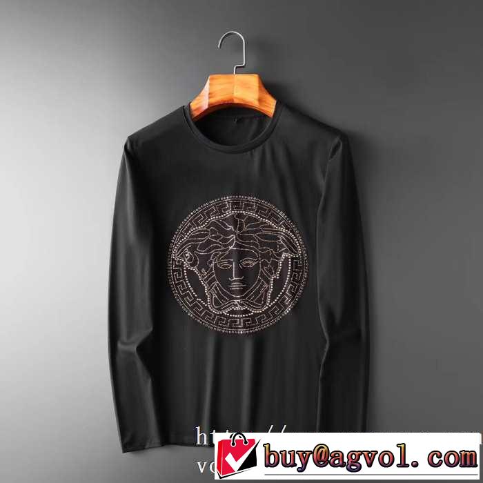 先取り 2019/2020秋冬ファッション 秋こそ楽しめるアイテム ヴェルサーチ VERSACE 長袖Tシャツ 2色可選