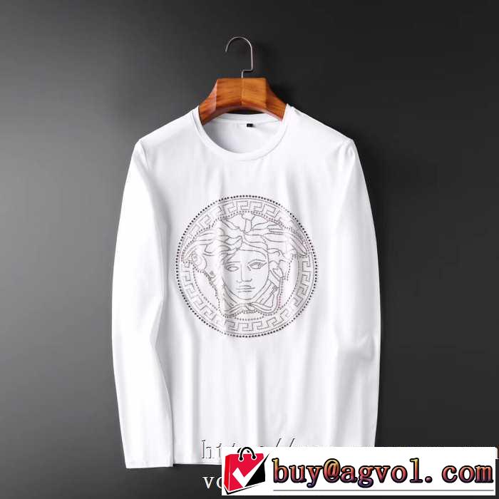 先取り 2019/2020秋冬ファッション 秋こそ楽しめるアイテム ヴェルサーチ VERSACE 長袖Tシャツ 2色可選