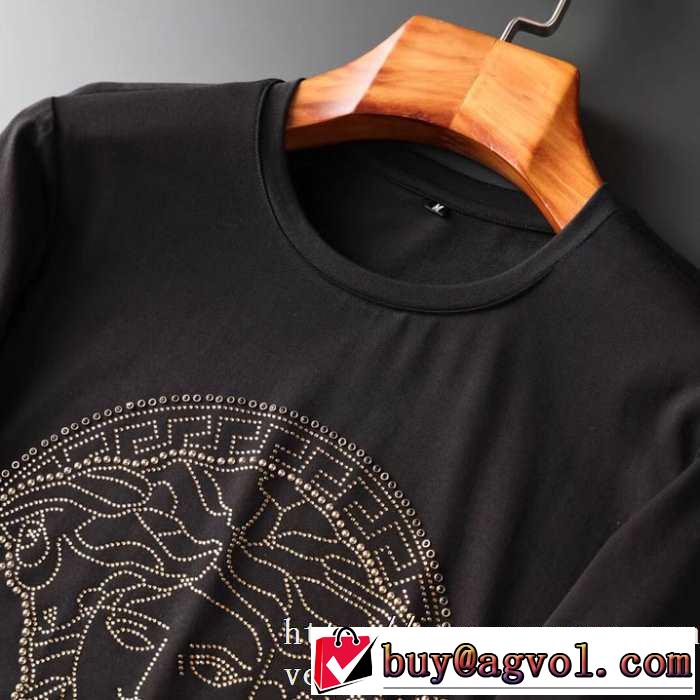 先取り 2019/2020秋冬ファッション 秋こそ楽しめるアイテム ヴェルサーチ VERSACE 長袖Tシャツ 2色可選