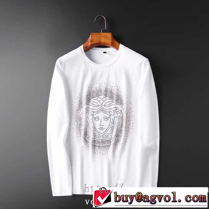 長袖Tシャツ 2色可選 秋ファションのトレンド  2019トレンドカラー秋冬セール ヴェルサーチ VERSACE