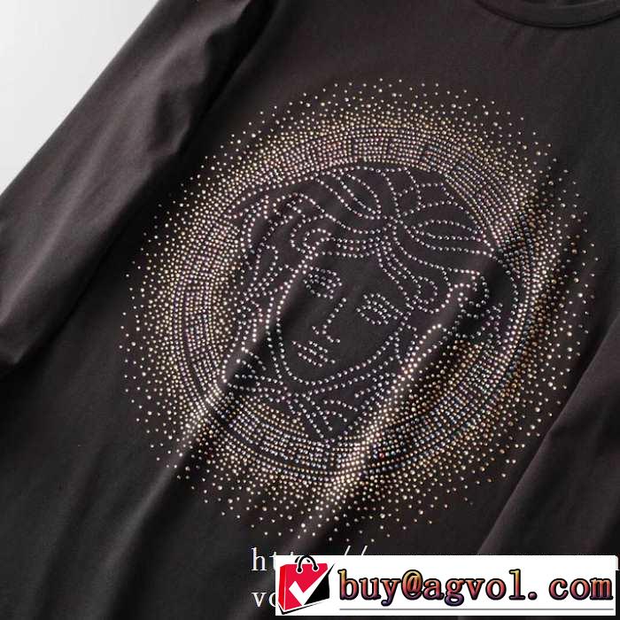 長袖Tシャツ 2色可選 秋ファションのトレンド  2019トレンドカラー秋冬セール ヴェルサーチ VERSACE