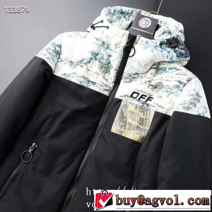 最速2019秋冬トレンドブランド メンズ ダウンジャケット今年らしい新しい人気色  Off-White オフホワイト 現在流行中のおすすめ人気