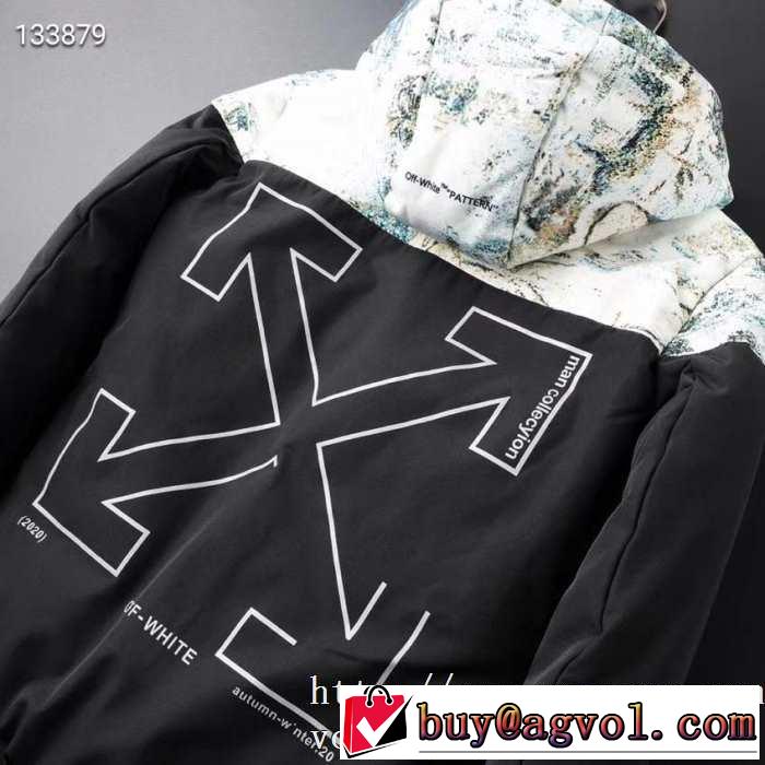 最速2019秋冬トレンドブランド メンズ ダウンジャケット今年らしい新しい人気色  Off-White オフホワイト 現在流行中のおすすめ人気