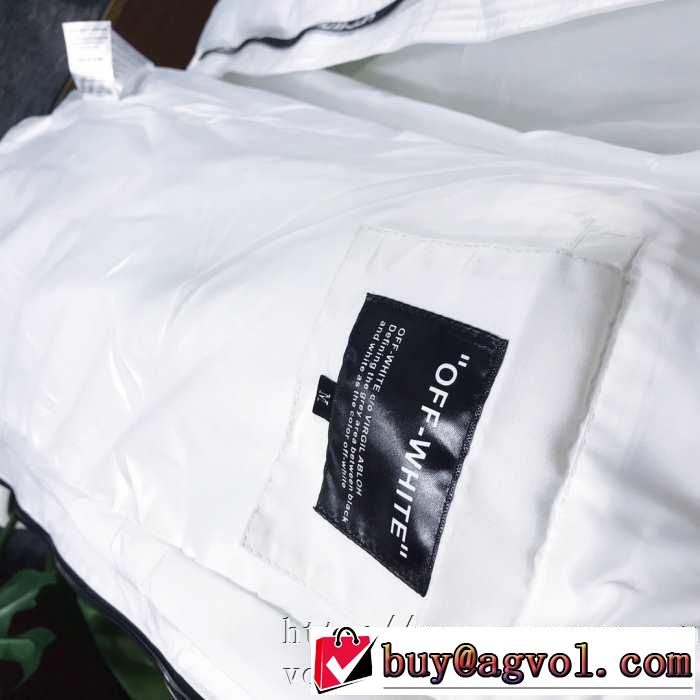 今から取り入れられるトレンド Off-White オフホワイト2色可選 2019秋冬人気色おすすめ メンズ ダウンジャケット 人気ブランドの新作秋冬トレンド