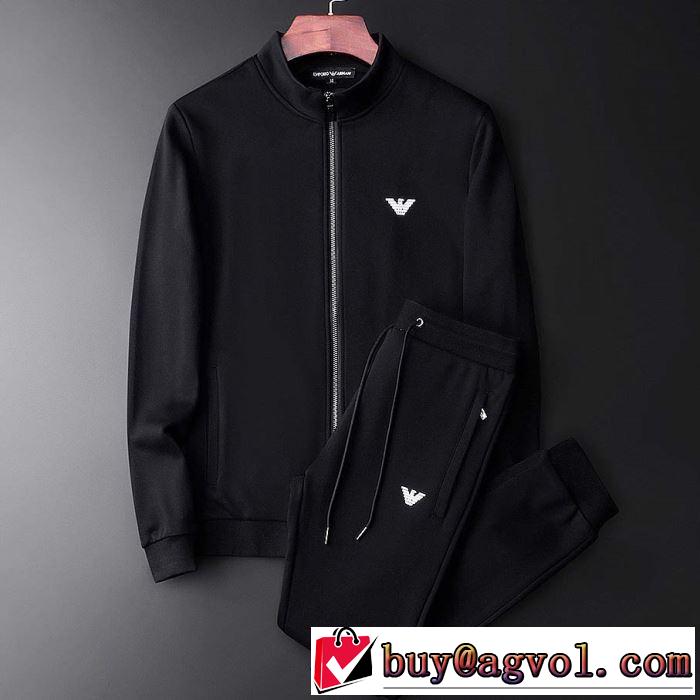 秋服コーデ2019年版 2色可選 アルマーニ ARMANI  大胆なチェックの人気トレンド 上下セット 秋にはやる最新作を先取り
